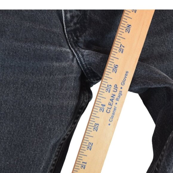 Levi’s 550 Orange Tab Vintage Jeans W28 L26 Black High Rise Taper 90s Nice Fade - Picture 12 of 12